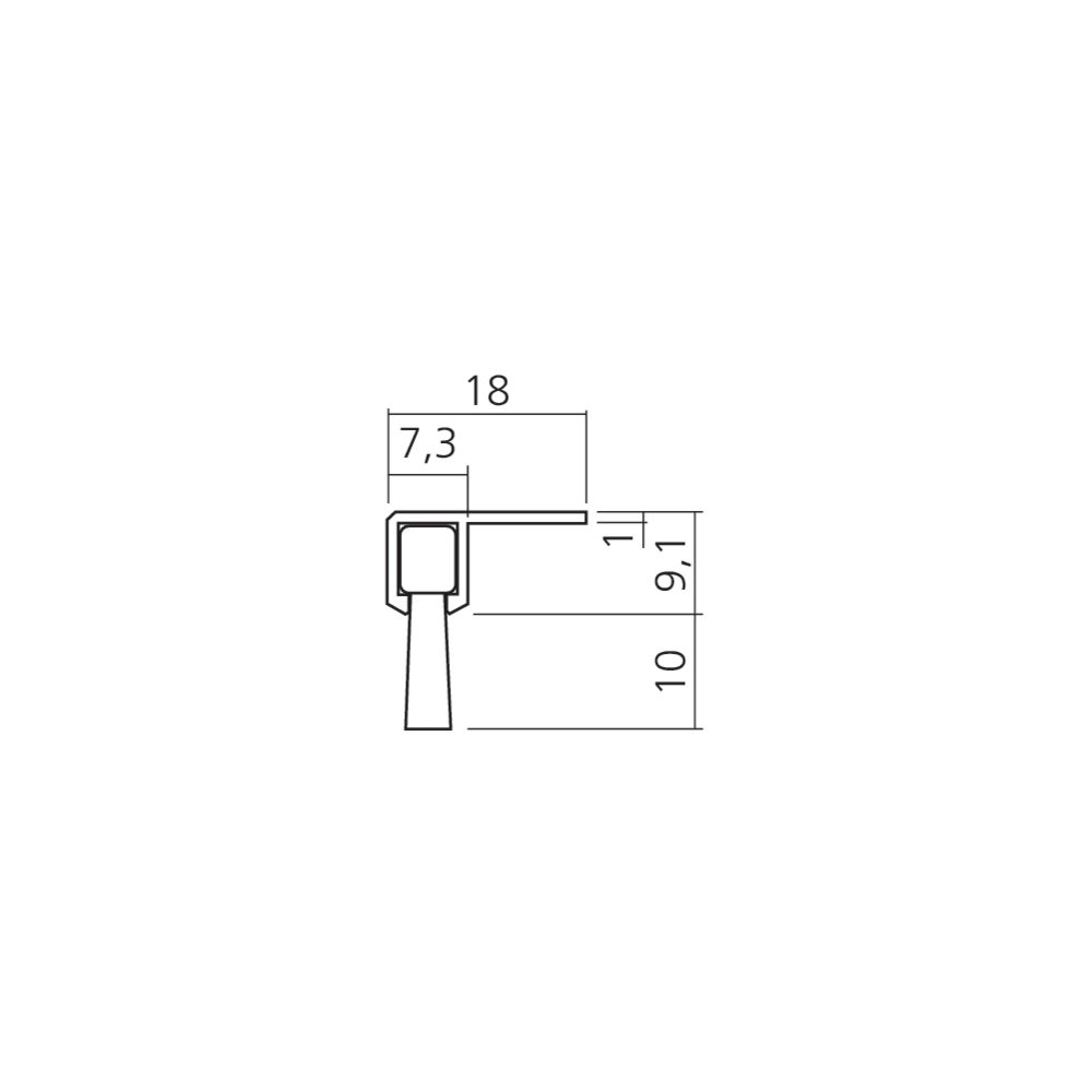 Profil brosse de bas de porte