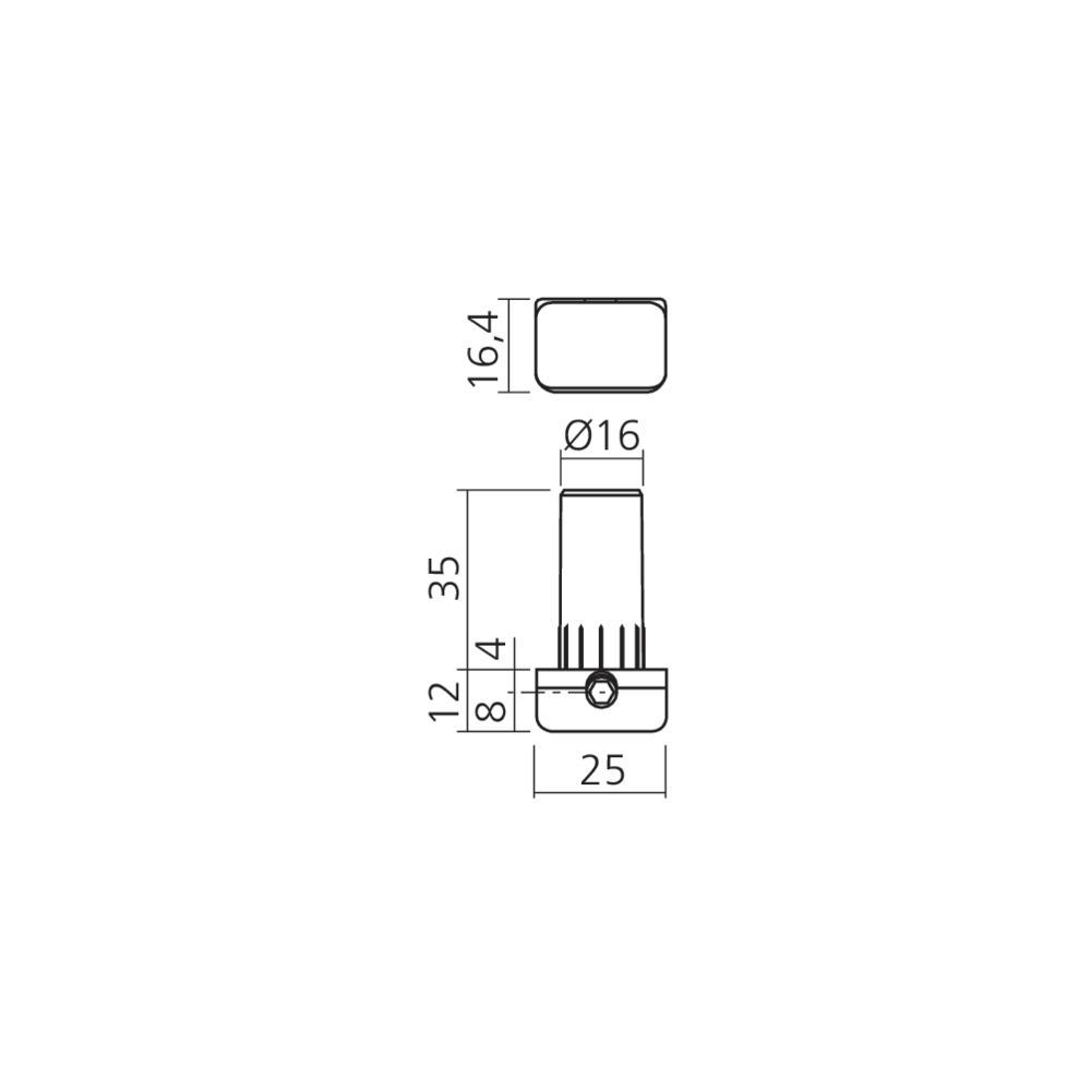 Vérin réglable Ø16 mm