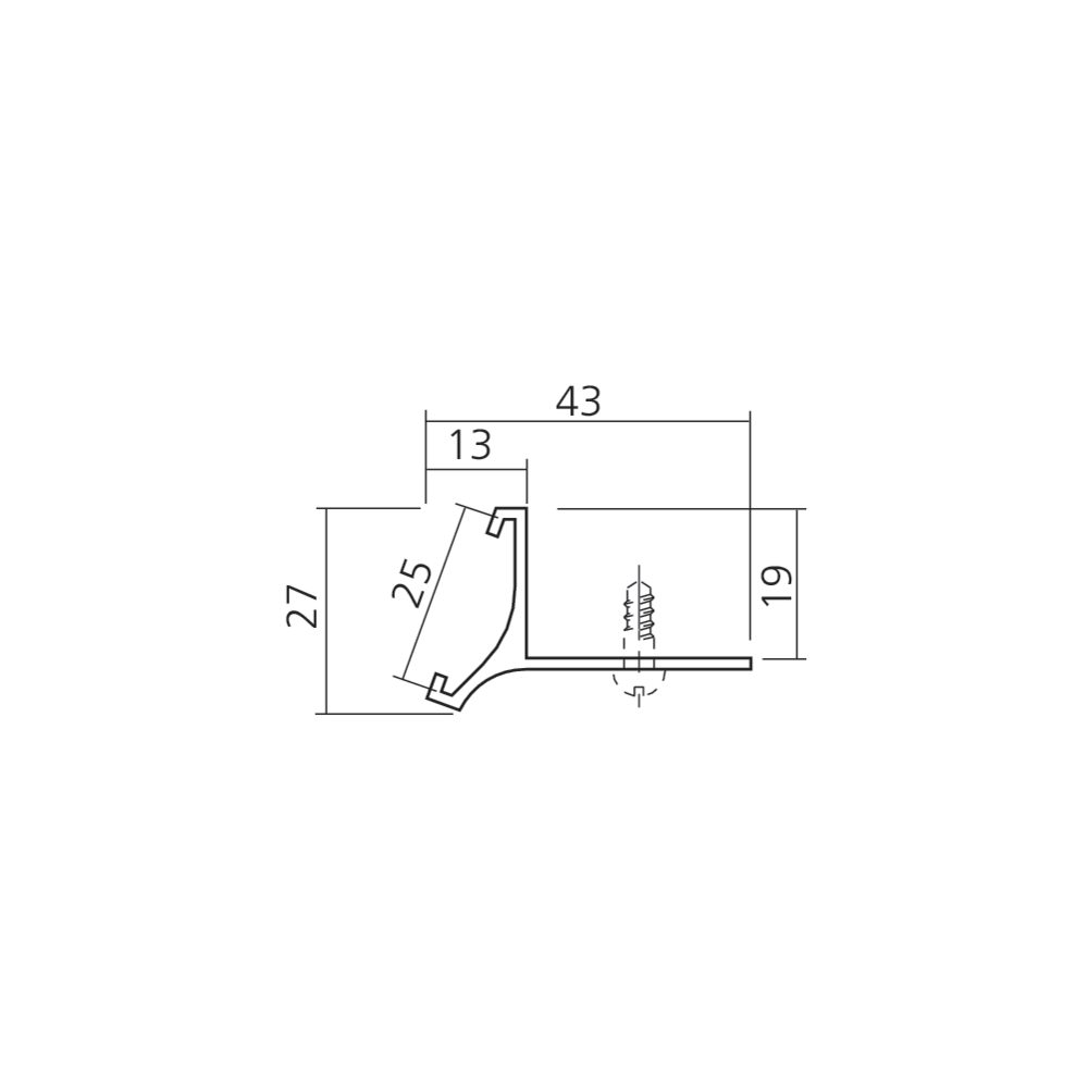 Profil porte-étiquettes à visser