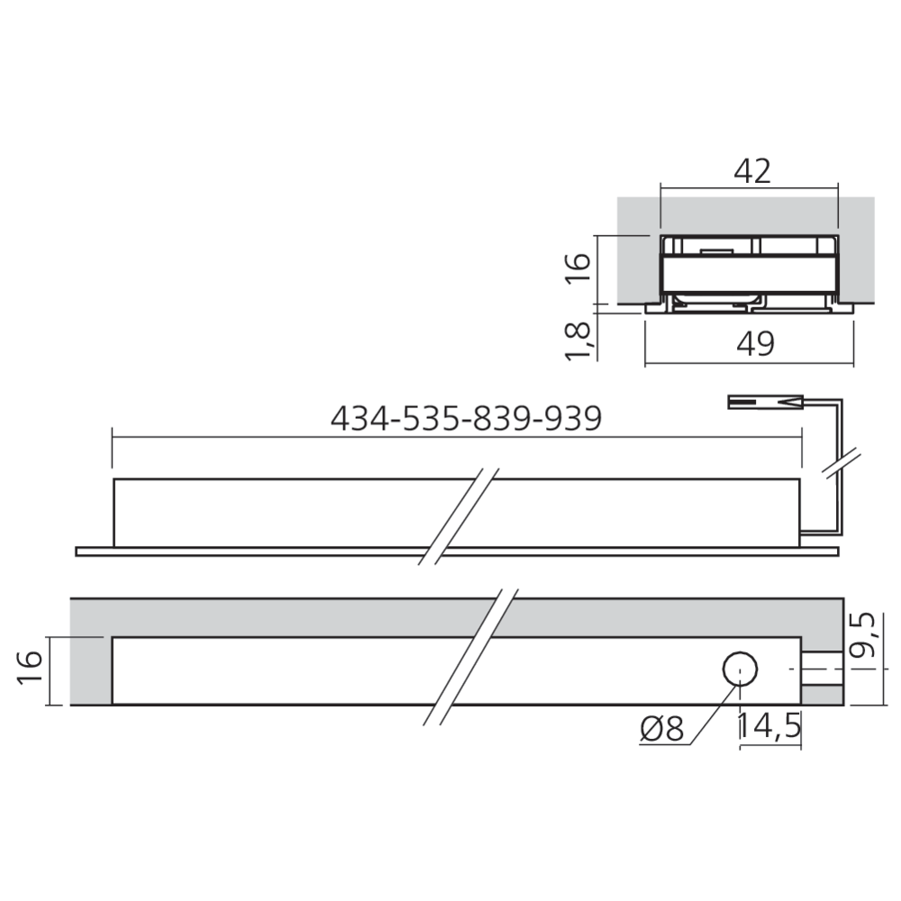 Luminaire LED 230 V encastré