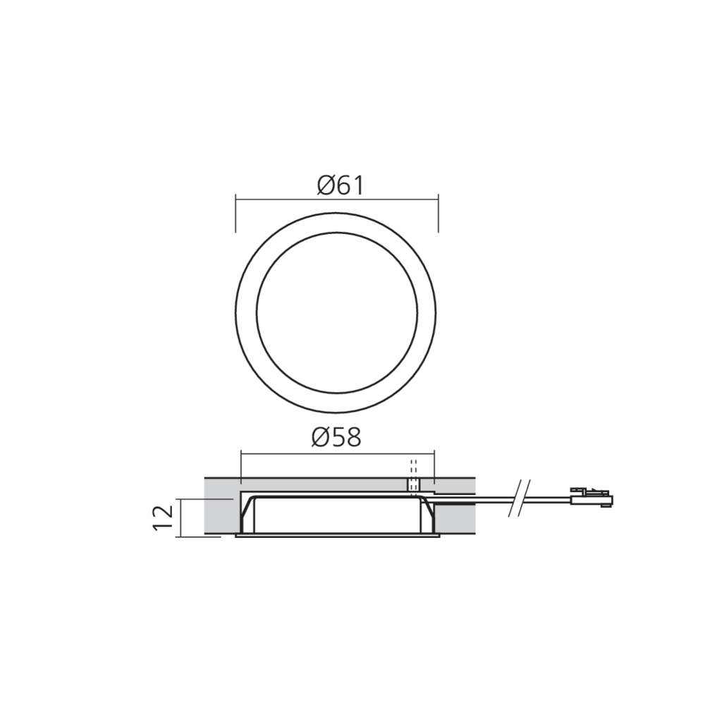 Spot LED rond 12 V