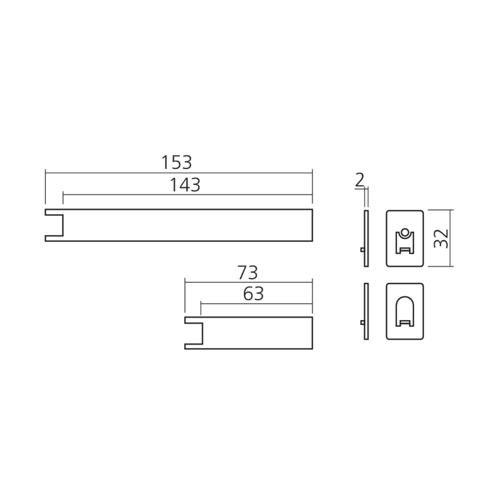 Set de pattes de fixation pour colonne à télécommande