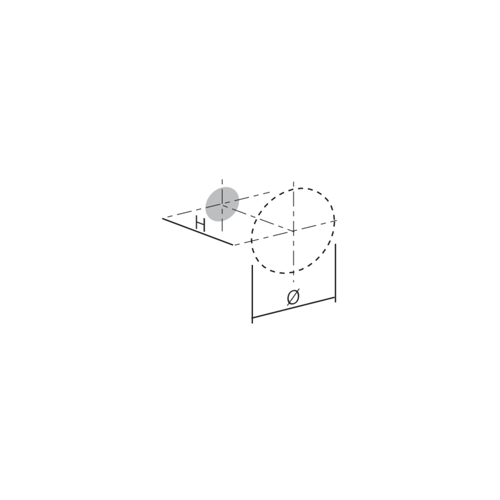 Bouton rond à encoche