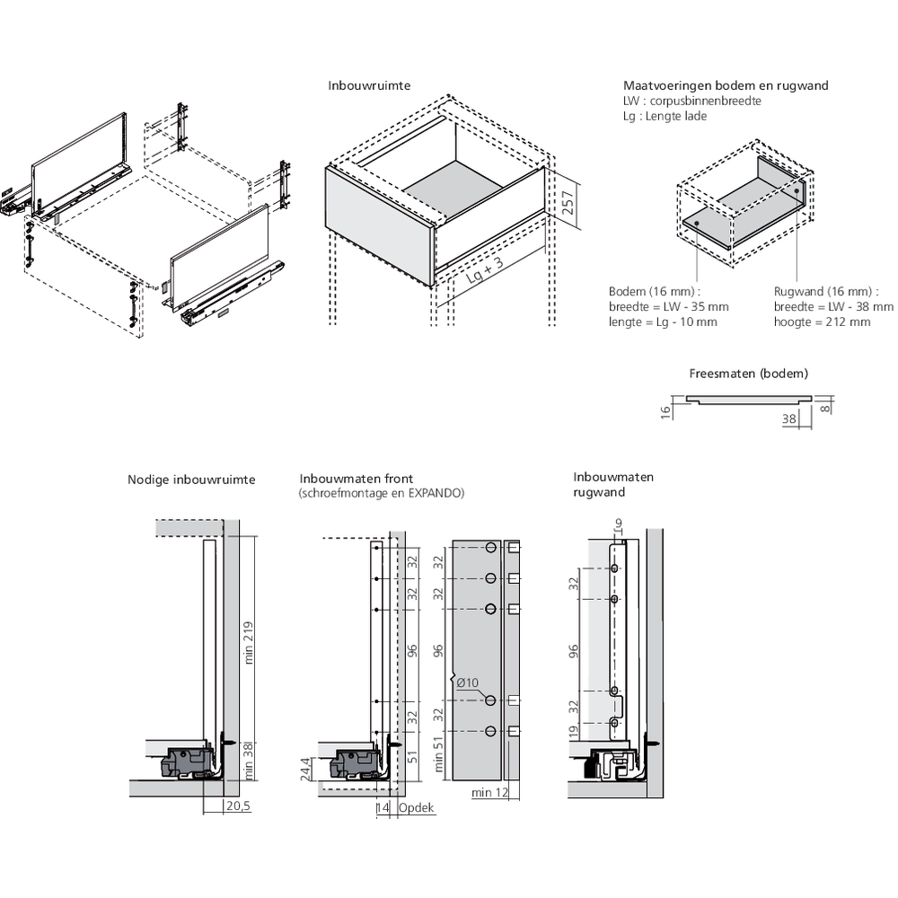 LÉGRABOX TIP-ON noir carbone mat hauteur F