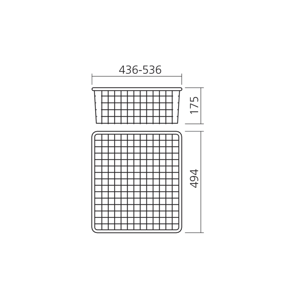 Panier fil hauteur 175 mm