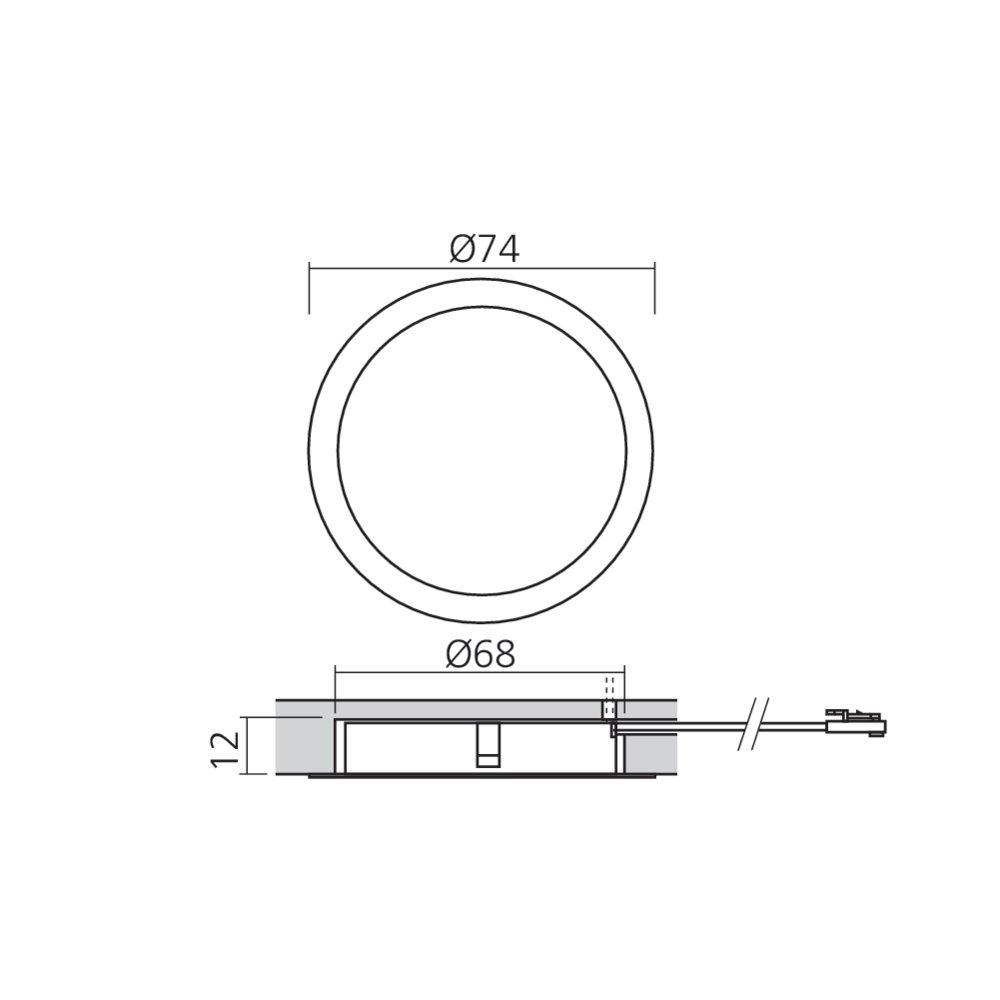 Spot LED 12 V Ø68