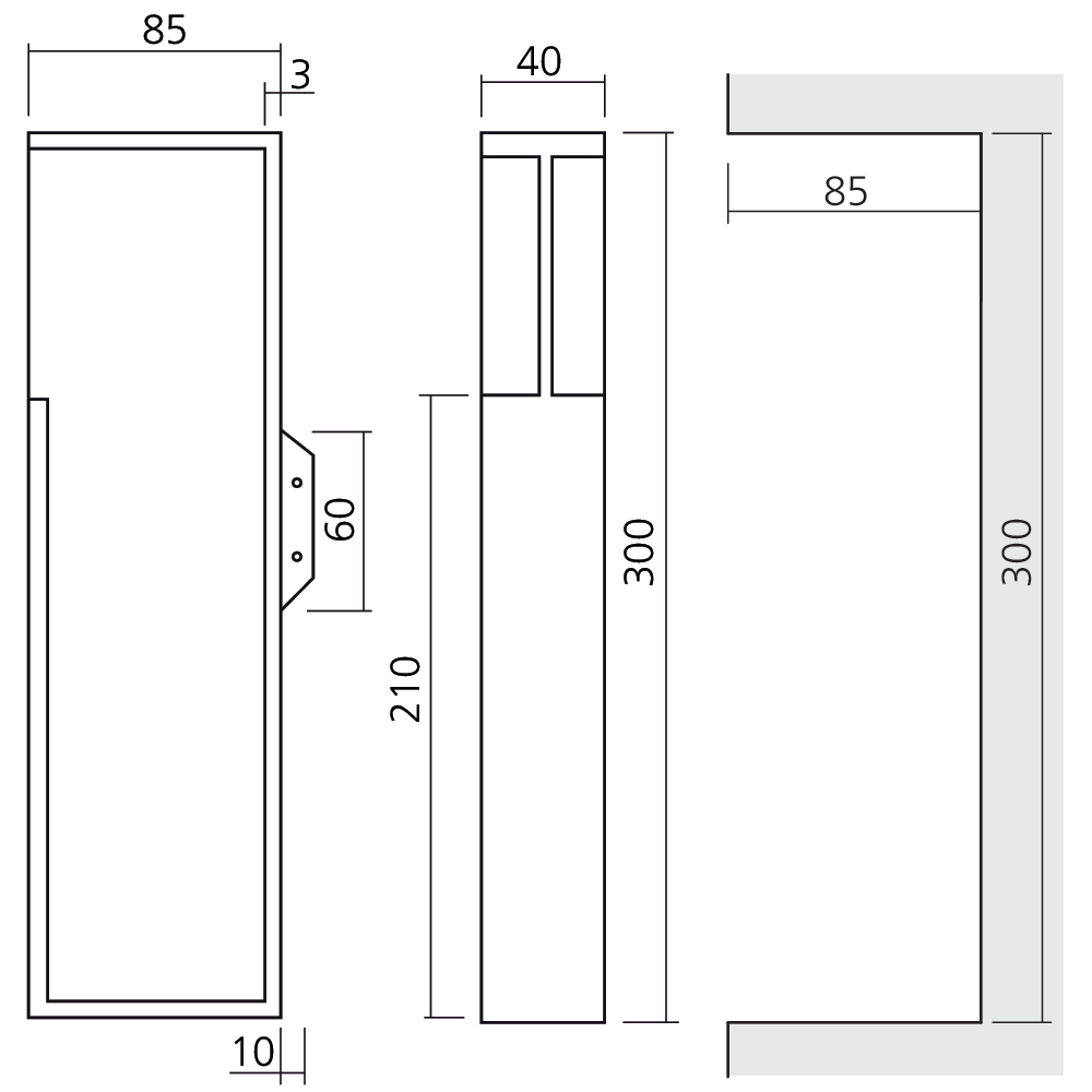 Poignée verticale pour coulissant
