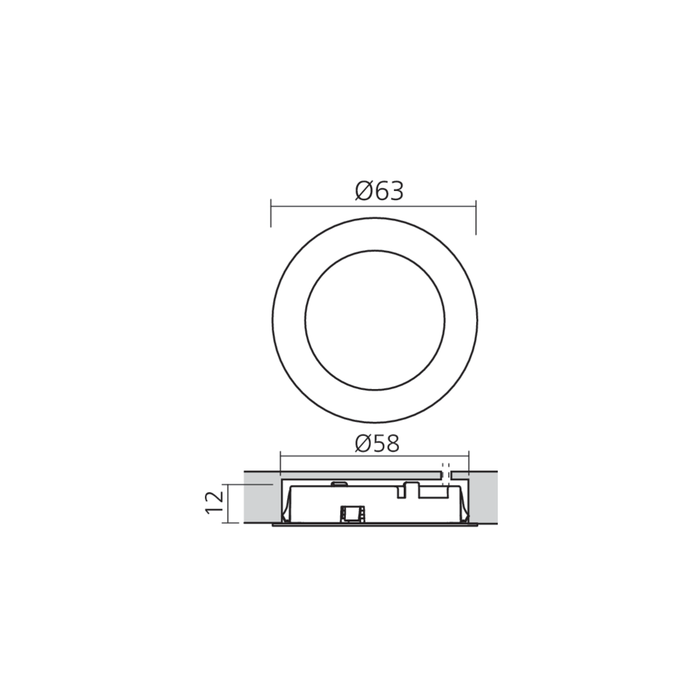 Spot rond 3 W à encastrer blanc ajustable