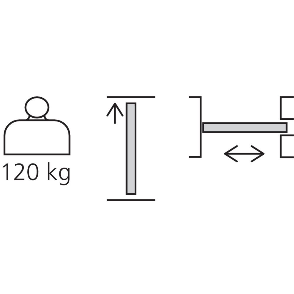 Kit coulissant pour porte à galandage pour ossature de 75 mm