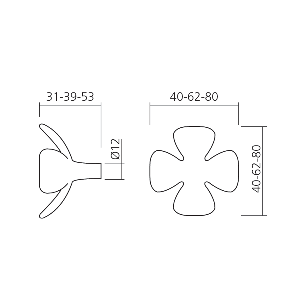 Portemanteau 3 fleurs