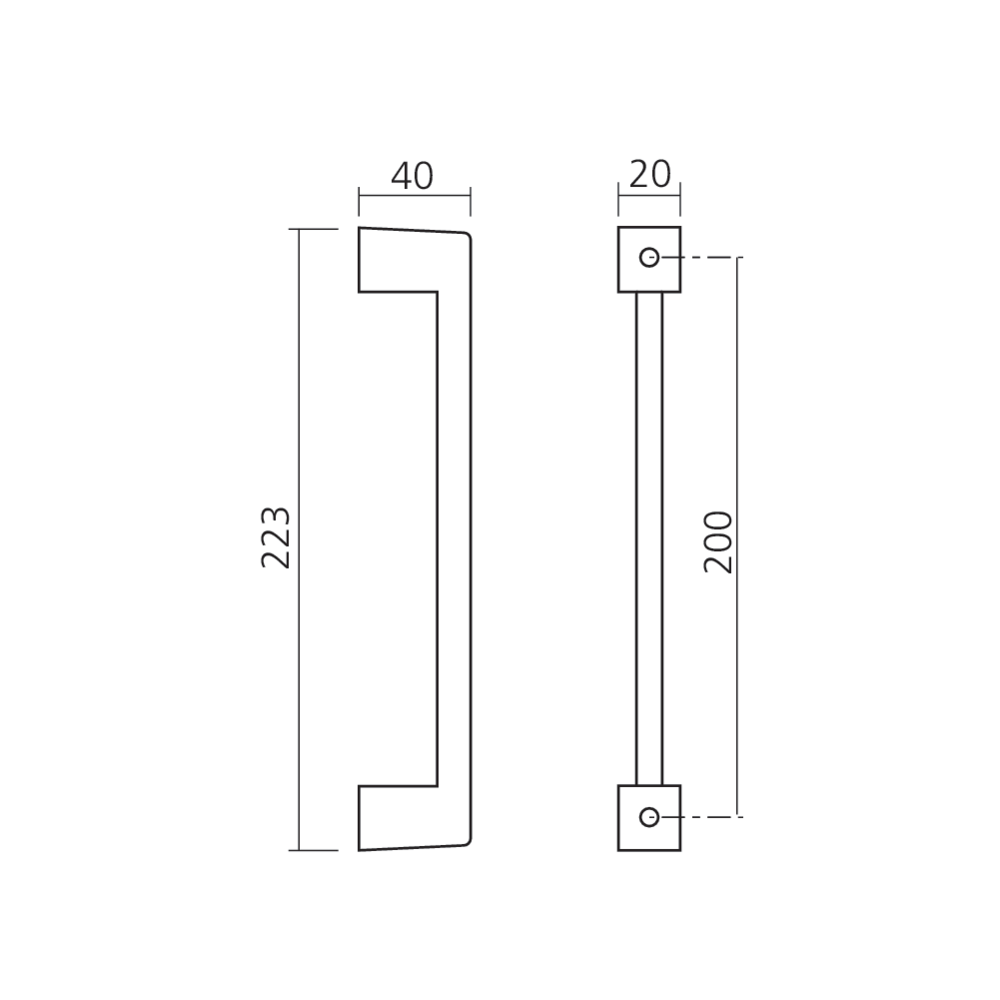 Poignée de tirage LOGGIC