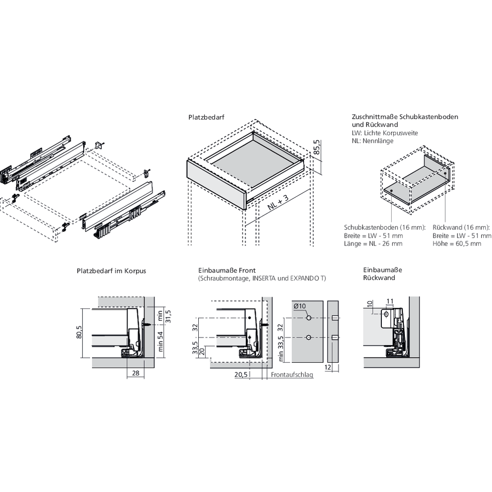 MERIVOBOX tiroir N gris indium mat
