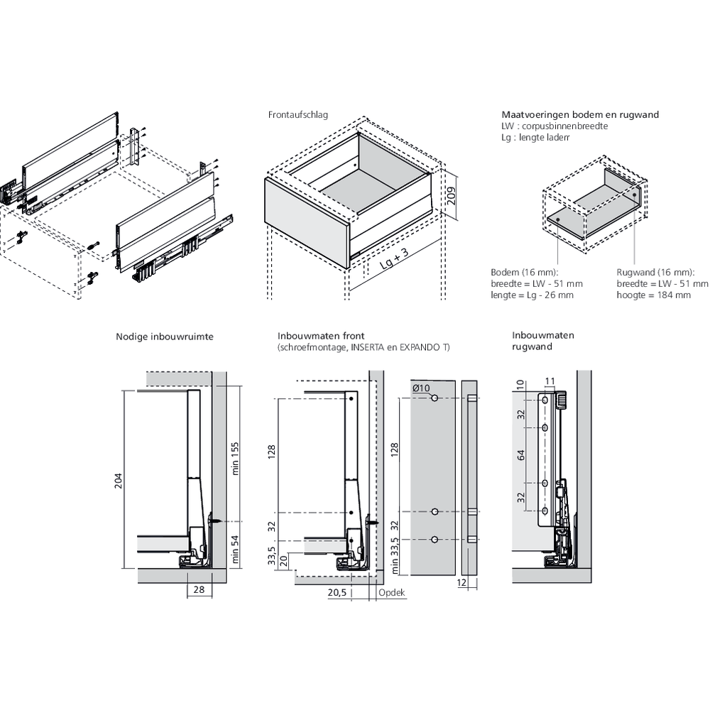 MERIVOBOX tiroir E BOXCAP gris indium mat
