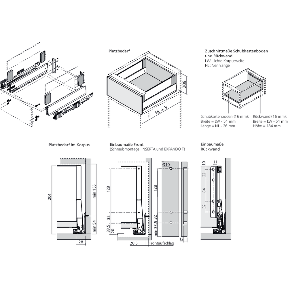 MERIVOBOX tiroir E BOXCOVER gris orion mat