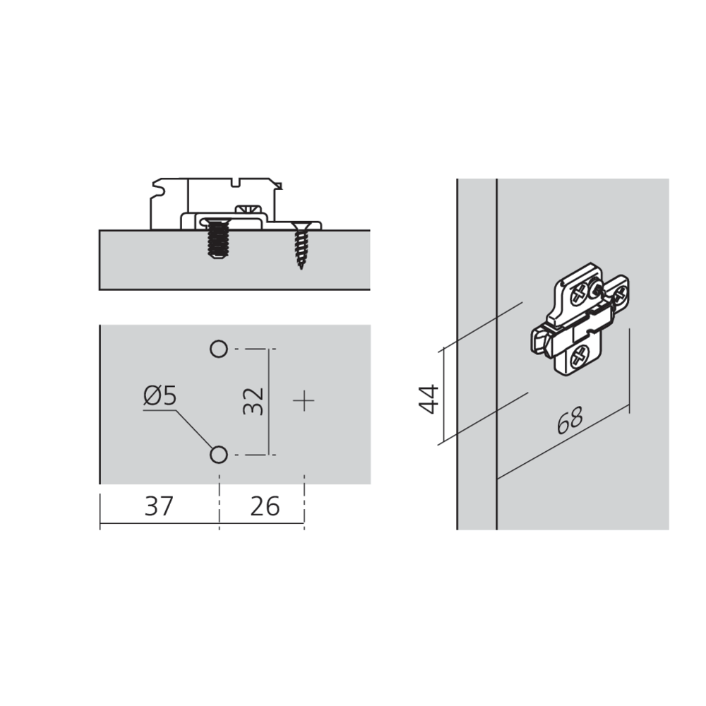 Embase CLIP à visser