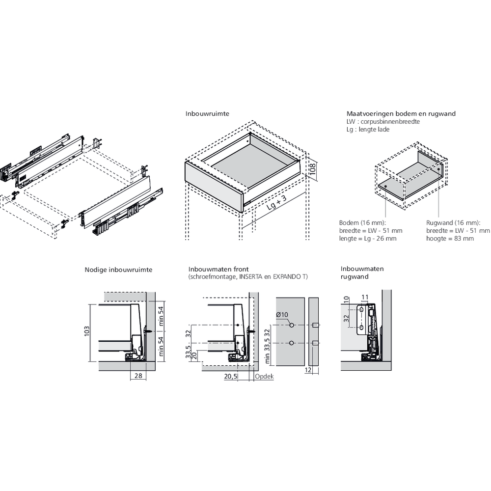 MERIVOBOX tiroir M gris indium mat