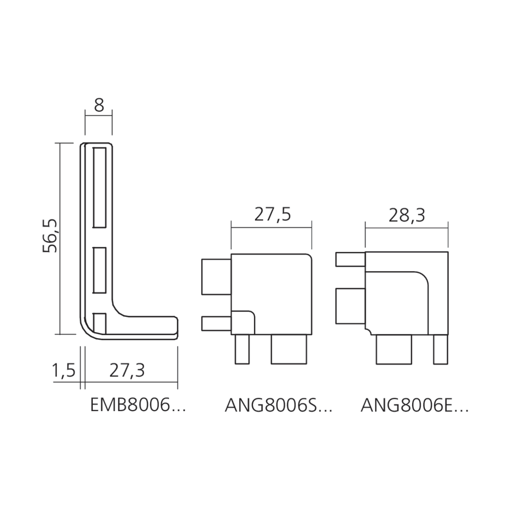 Accessoires pour profil simple