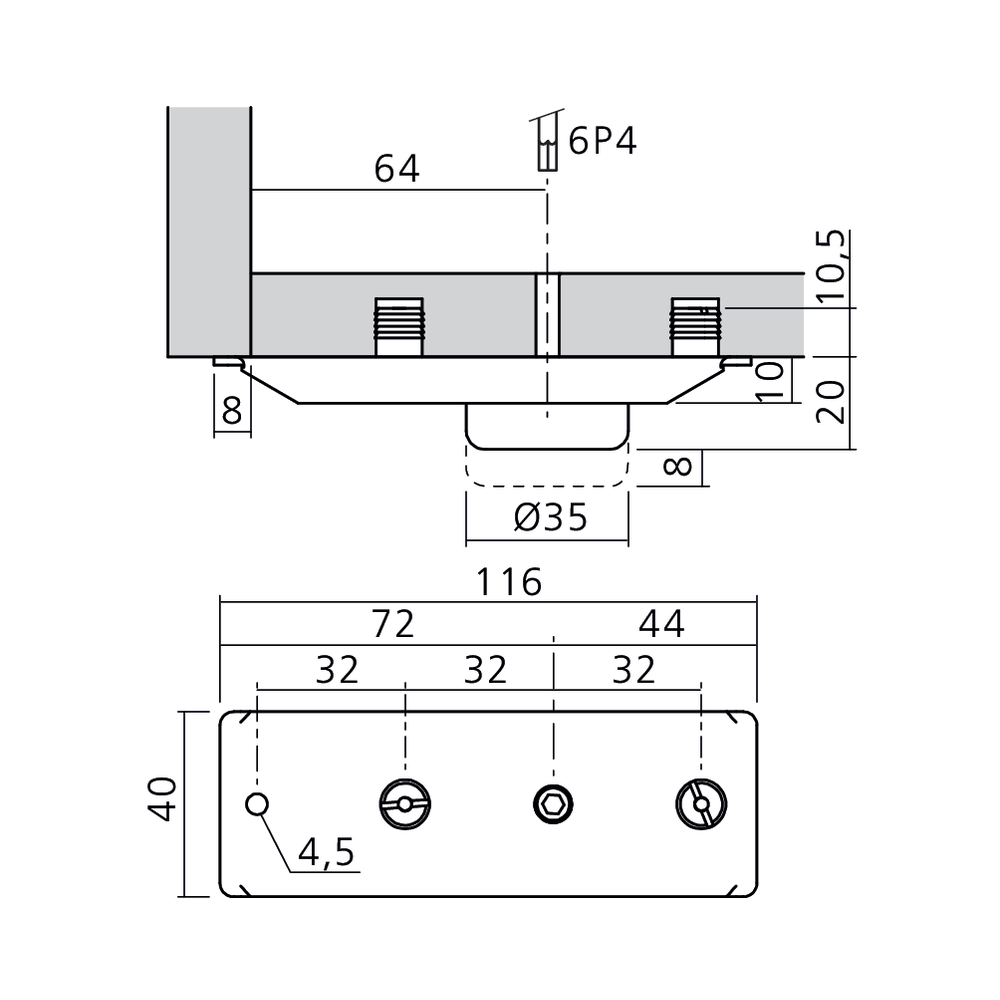 Vérin réglable Ø35 mm