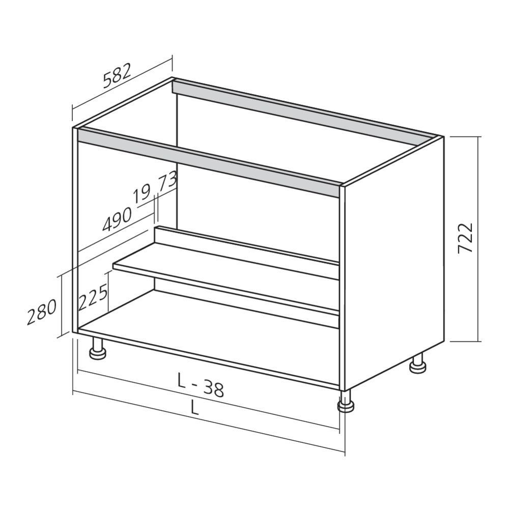 Caisson bas 720 sous évier