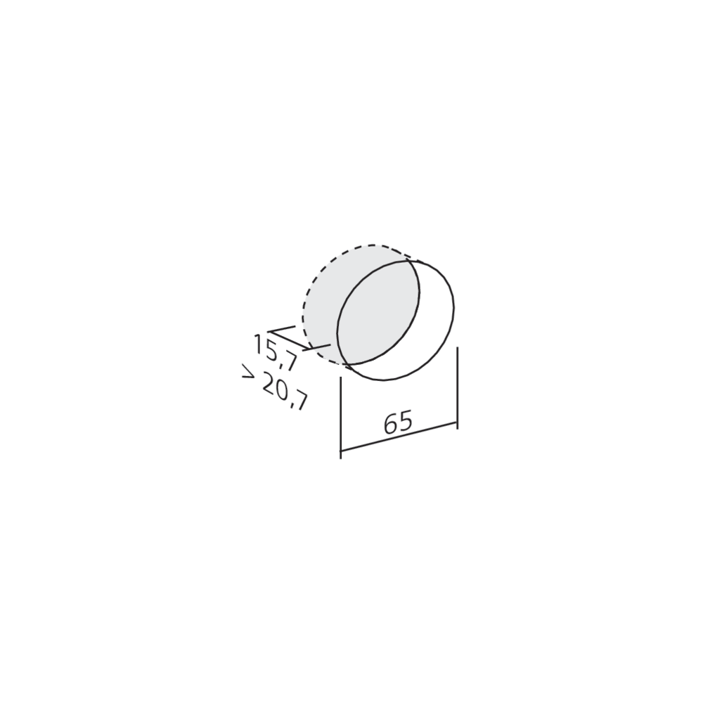 Poignée cuvette ronde TUB