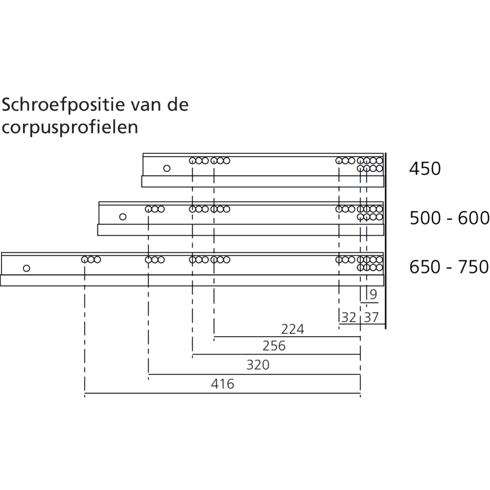 Coulisse MOVENTO 70 kg BLUMOTION / TIP-ON BLUMOTION