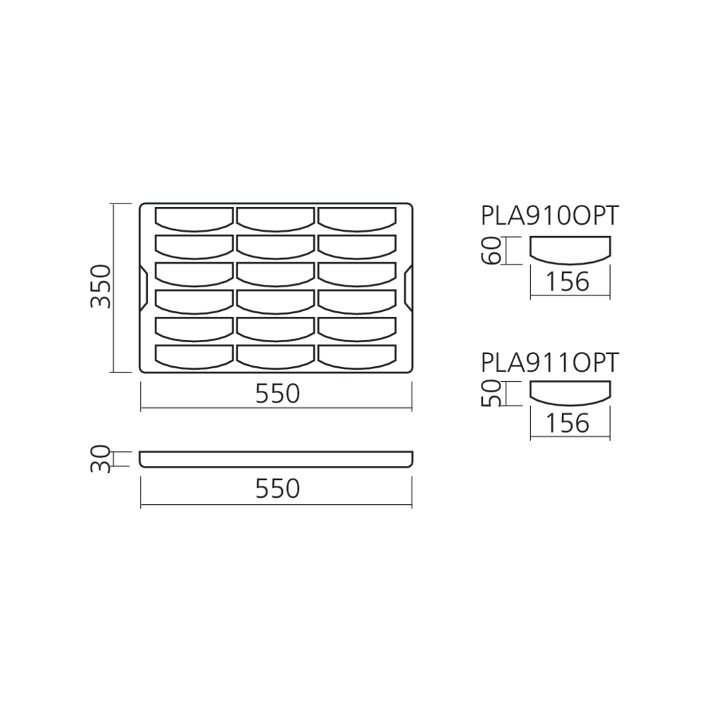 Plateau présentoir à lunettes