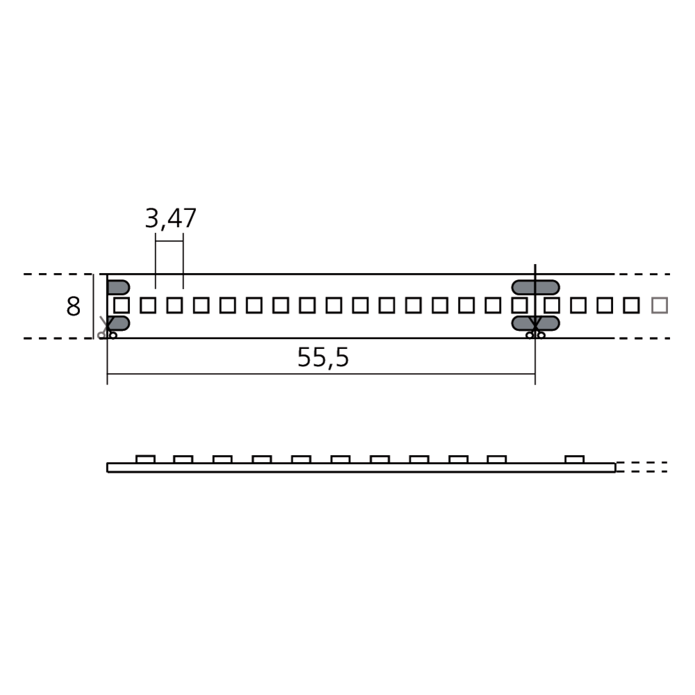Bande LED 25m IP20 8 mm 144 LEDs/m