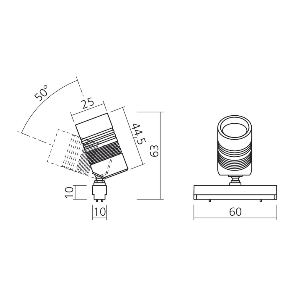 Spot LED 24 V 3 W pour Maxirail