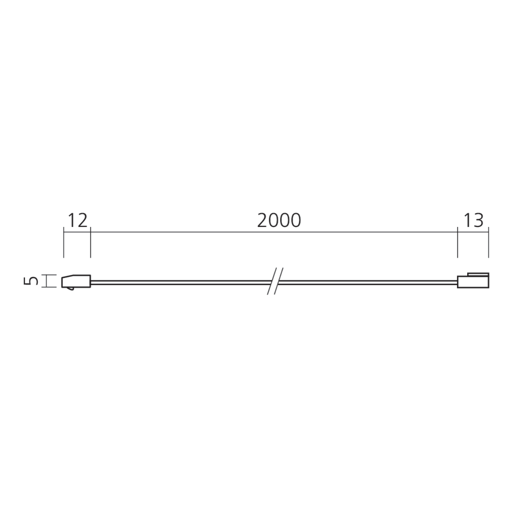Fil de connexion pour réglette Line avec diffuseur à recouvrement