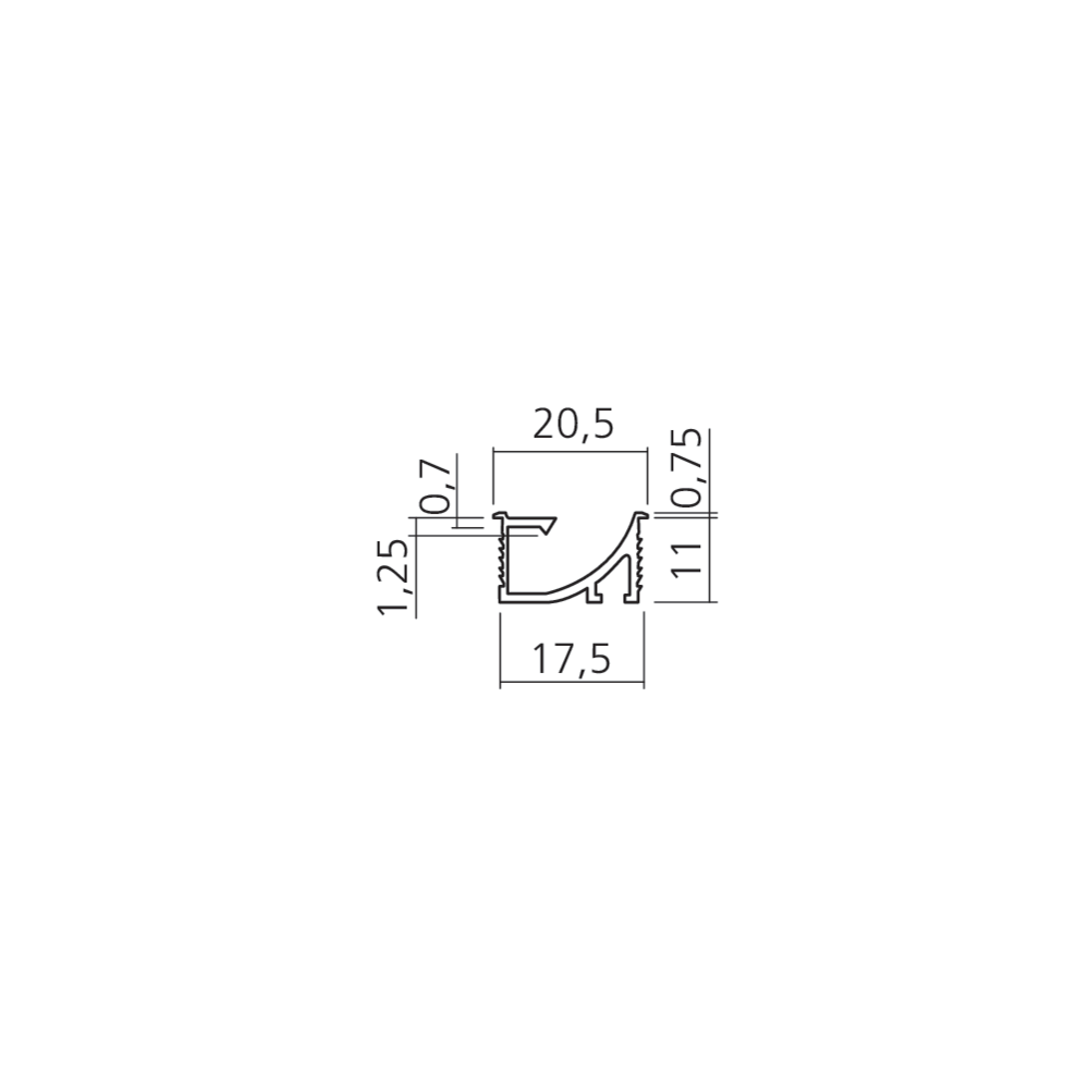 Réglette LED recoupable Line pour éclairage indirect 24 V