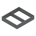 Vakindeling breedte 242 mm stalen ontwerp