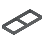 Rahmen, Breite 200 mm, Stahldesign