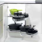 Ensemble d'angle LeMans II Arena Style fond blanc glace galerie chromée