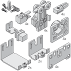 Garnituur voor 2 deuren Clipo 36 MS