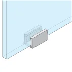 Guide bas porte verre