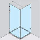 Set 1 porte de douche + 1 fixe angle simple