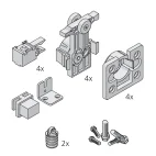 Garnitur CLIPO 26 H IS für 2 Türen