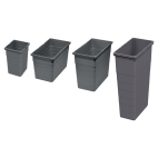 Seaux 11, 25, 35 et 42 L pour poubelles tiroir anthracite