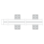Befestigungsset für Glashalteprofil