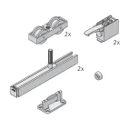 Garniture 1 porte Junior 80/B (mod.) vis courte