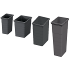 Seaux 8, 17, 26 et 32L pour poubelles tiroir anthracite