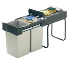 Poubelle coulissante tri sélectif 28 L