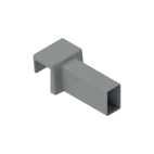 Klemverdeelstuk voor dwarsrelinghouder