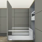 MERIVOBOX tiroir poubelle E avec tube blanc soie mat