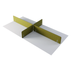 Bevestigingsset voor scheidingspaneel