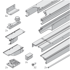 Rails voor 4 houten deuren Folding Concepta III 20/25 kg