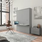 Klappbett vertikal mit 1 Tisch