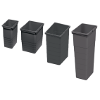 Seaux 8, 17, 26 et 32L pour poubelles tiroir anthracite