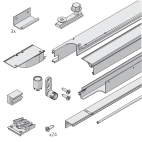 Schienen-Set für 3 Holztüren Folding Concepta III 20/25 kg