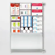 Gekartelde stroken en verwijderbare verdelers (Apotheek)